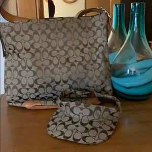 Authentic vintage Coach bag with visor